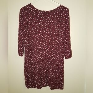 Old Navy Maroon Dress with Pattern